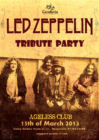 Led Zeppelin party cu un shot din partea casei